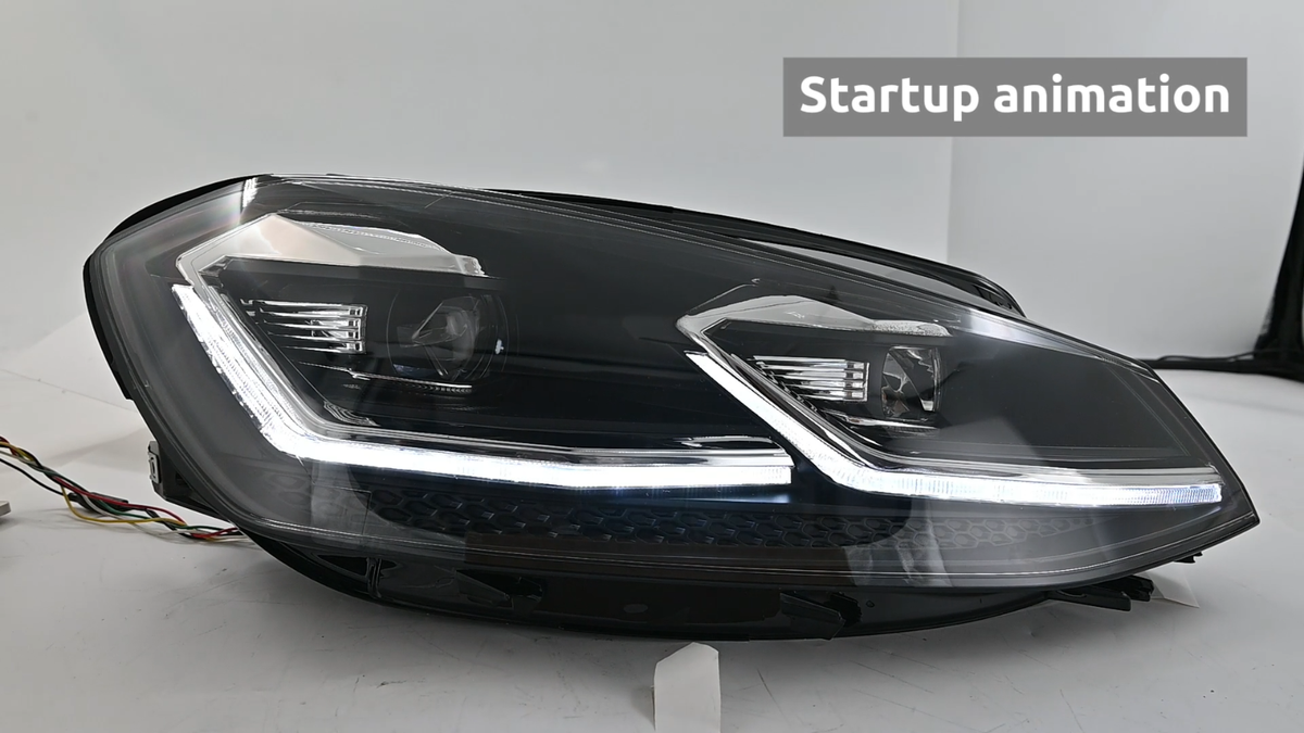 2X LED Headlights For Volkswagen Golf MK7.5 GTI 2018-2021 Halogen