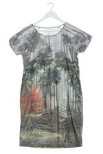 FRIENDTEX Abito a maniche corte Donna Abito Taglia IT 40 cachi-grigio chiaro-blu