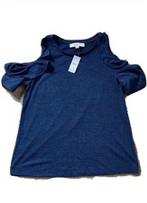 Ann Taylor Loft Short Sleeve Blue Sweater Top. Size Small.