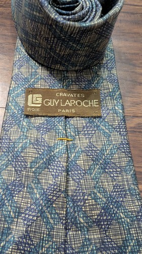 3 Vintage Guy Laroche Paris Cravates Silk Ties - Picture 12 of 20