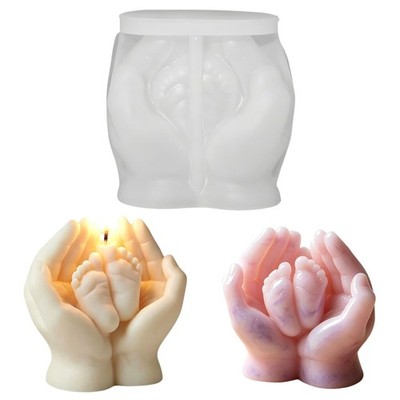 3D Hand Mold for Resin Casting, Hands Holding Feet Resin Molds Silicone Epoxy...
