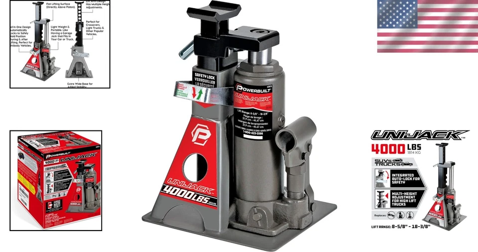 Compact 2 Ton UniJack Combination Lift for Cars, CUVs & SUVs - Stability Assured Foto 2 de 4