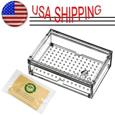 Galiner Clear Acrylic Humidor Cigar Humidor Holds 20-35 Cigars Airtight Box Gift