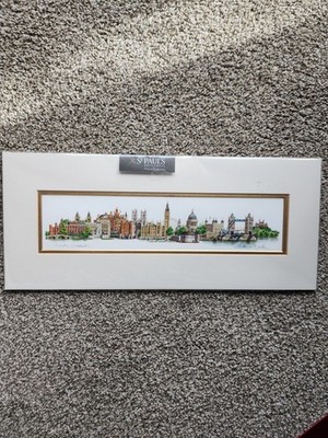 London Landmarks Matthew Cook Print St Paul s Cathedral Mounted Panorama