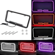 12v Car Neon Lamp Tube Led Light Smoke License Plate Frame Universal Accessories 12v Car Neon Lamp Tube Led Light Smoke License Plate Frame Universal Accessories