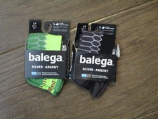 BALEGA 2-PAIRS SILVER NO-SHOW RUNNING SOCKS IN GREEN  BLACK SIZE SMALL NEW