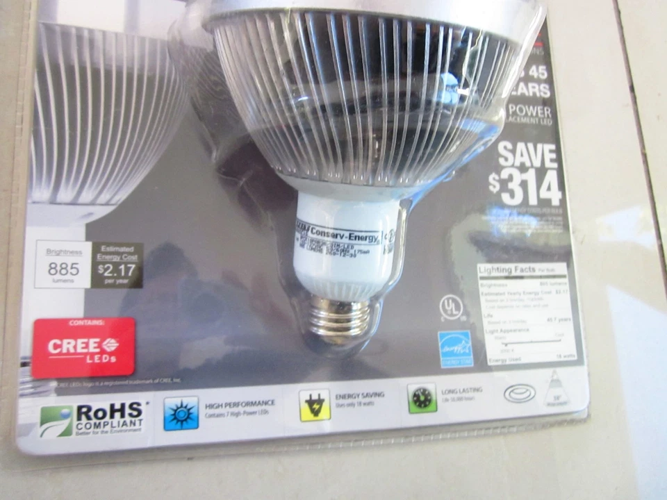 2 Feit Electric PAR38 LED Lightbulb 75 WATT Replacement (Uses 18 WATTS) Dimmable - Image 4 of 4