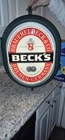 Beck’s Beer Light Up Two Sided Bar Sign Vintage Germany Advertising Nice
