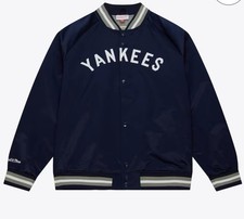Mens Navy New York Yankees Lightweight Satin ...