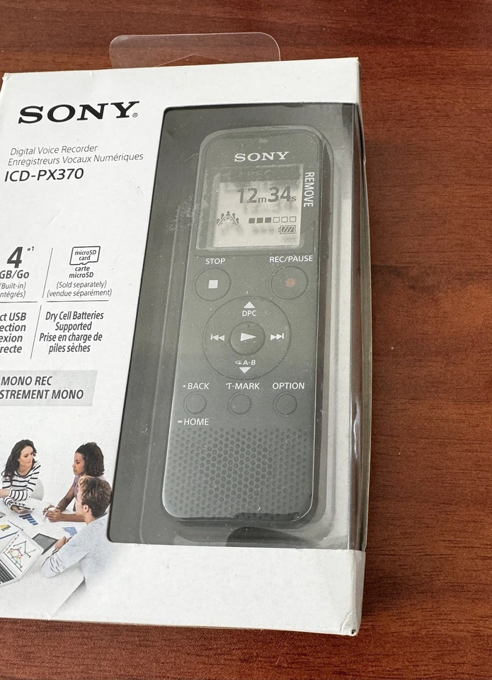 Sony ICD-PX370 Mono Digital Voice Recorder Built-In USB, 32Gb Micro SD & Reader - Image 2 of 3