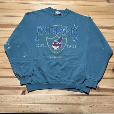 Vintage 90s Lee Cleveland Indians MLB Chief Wahoo Crewneck Sweatshirt - Medium