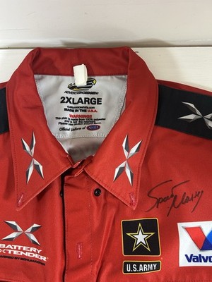 Autographed Spencer Massey Drag Racing Pit Crew Shirt Collared