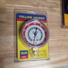 Yellow Jacket 49001 Gauge, 2-1/2 In Dia, High Side, Red, 500 Psi