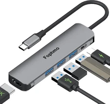 USB-C Multiport Adapter for MacBook, Fophmo 5 in 1 Type C Hub HDMI, 55W PD, NEW