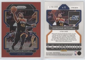 2021-22 Panini Prizm Red Prizm /299 Donovan Mitchell #72