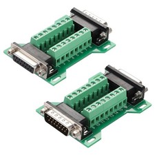ANMBEST 2PCS DB15 Male Female Connector in One Breakout Board, DB15...