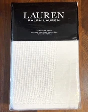 Lauren RL Home One European Sham White TEXTURE STRIPE 26 x 26 NIP 600858094001