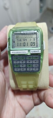 casio rare watch vintage dbc-63 green