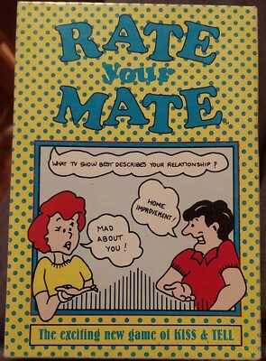 RATE YOUR MATE The Exciting Quiz Game of Kiss & Tell Couples 1994 NEW