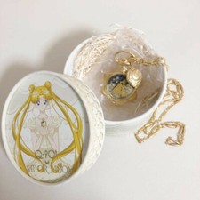 Collana Orologio da Tasca Sailor Moon Q pot Fasi Lunari Anime Usagi Tsukino G...