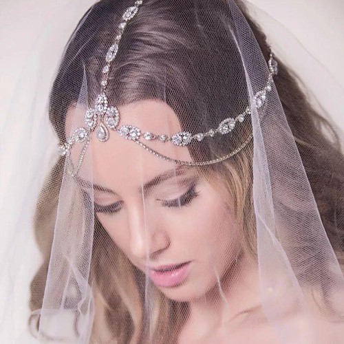 Women Fashion Metal Rhinestone Head Chain Jewelry Headband Head Piece Hair band - Picture 42 of 64