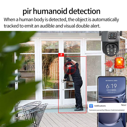 8MP 4K WiFi Solar Camera Outdoor CCTV Dual Lens PTZ IP Cam Security Solar Panel - Picture 9 of 13