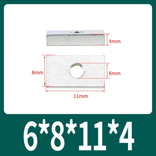 Rechteckige Vierkantmuttern Gleitblöcke für Alu Zubehör, mechanische Ausrüstung - Picture 33 of 73