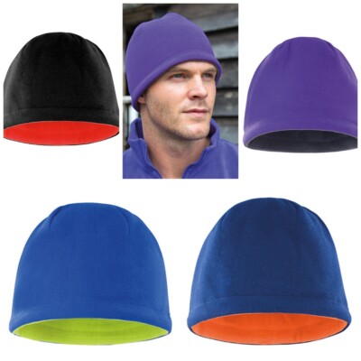 Result Reversible Fleece Skull Hat RC374 Herren Damen Wintermütze Fleecemütze