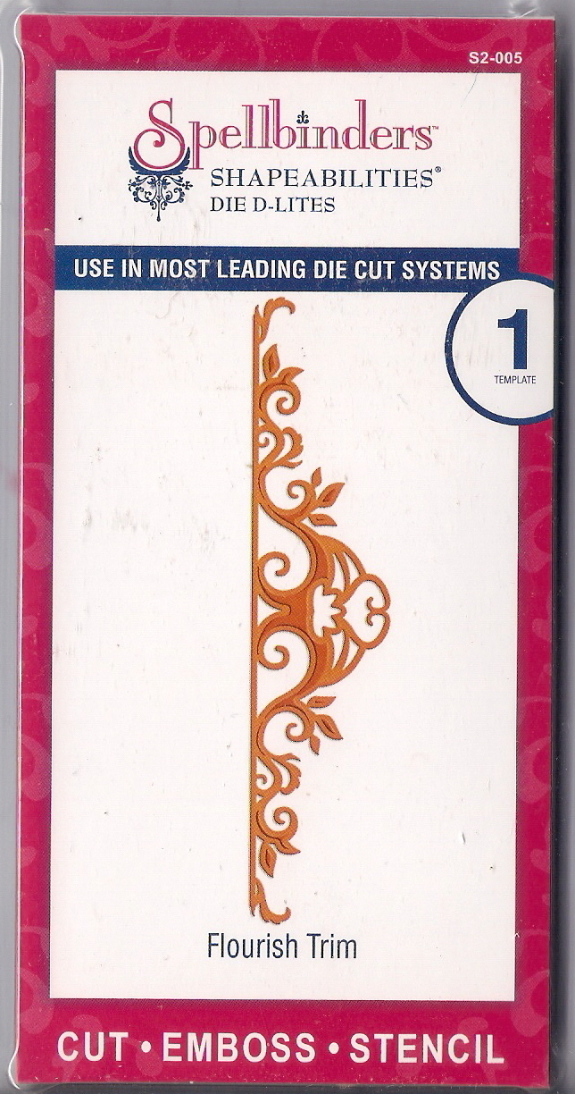 Spellbinders Shapeabilities Die D-Lites cut emboss stencil Flourish Trim 1pc