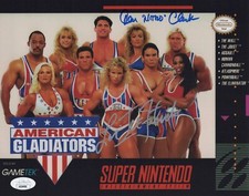 American Gladiators Nitro & Ice photo signed by Dan Clark & Lori Fetrick JSA COA
