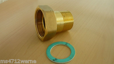 Halbe mss Verschraubung 1/2'' AG x 3/4'' Überwurf IG flachdichtend mit Dichtung.