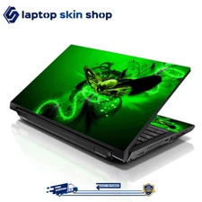 Laptop Skin Sticker Decal Cover for Notebook Apple Asus Green Butterfly 13-16 in