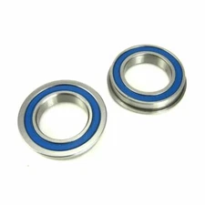 TRB RC 15x24x5mm Flanged Precision Ball Bearings ABEC 3 BLU Rubber Seals (2)