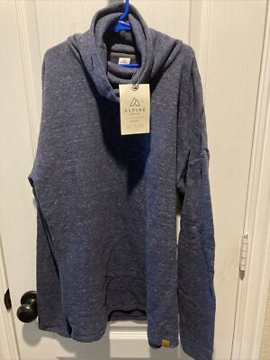 Alpine Design Women's Size Small Birch Ridge Pullover Heather Blue Cotton Poly