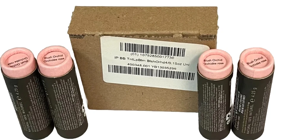 4 Burt's Bees Tinted Lip Balm Blush Orchid 0.15 oz sealed, collectible pl read