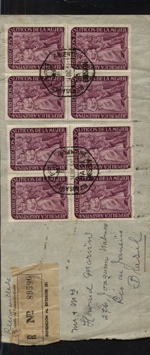Argentina  598  (8)   on registered first day cover    APL0705