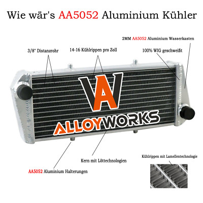 2 Reihe Kühler 40mm  Für Ultralight Rotax 912i 912 914 UL 4-Takt Silber