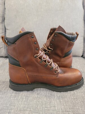 Red Wing Work Boots 2264 Brown Leather Safety Toe Mens Size 15 D