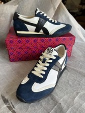Tory Burch Hank Sneakers/ Snow White / Bright Navy/US 6/ 238