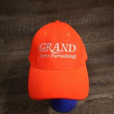 Grand Home Furnishings Vintage Orange Employee White Adjustable Baseball Cap Hat