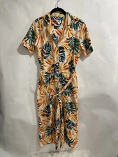 tabitha brown target Women’s Tropical Print Tie Frint Jumpsuit Cripped Size XS