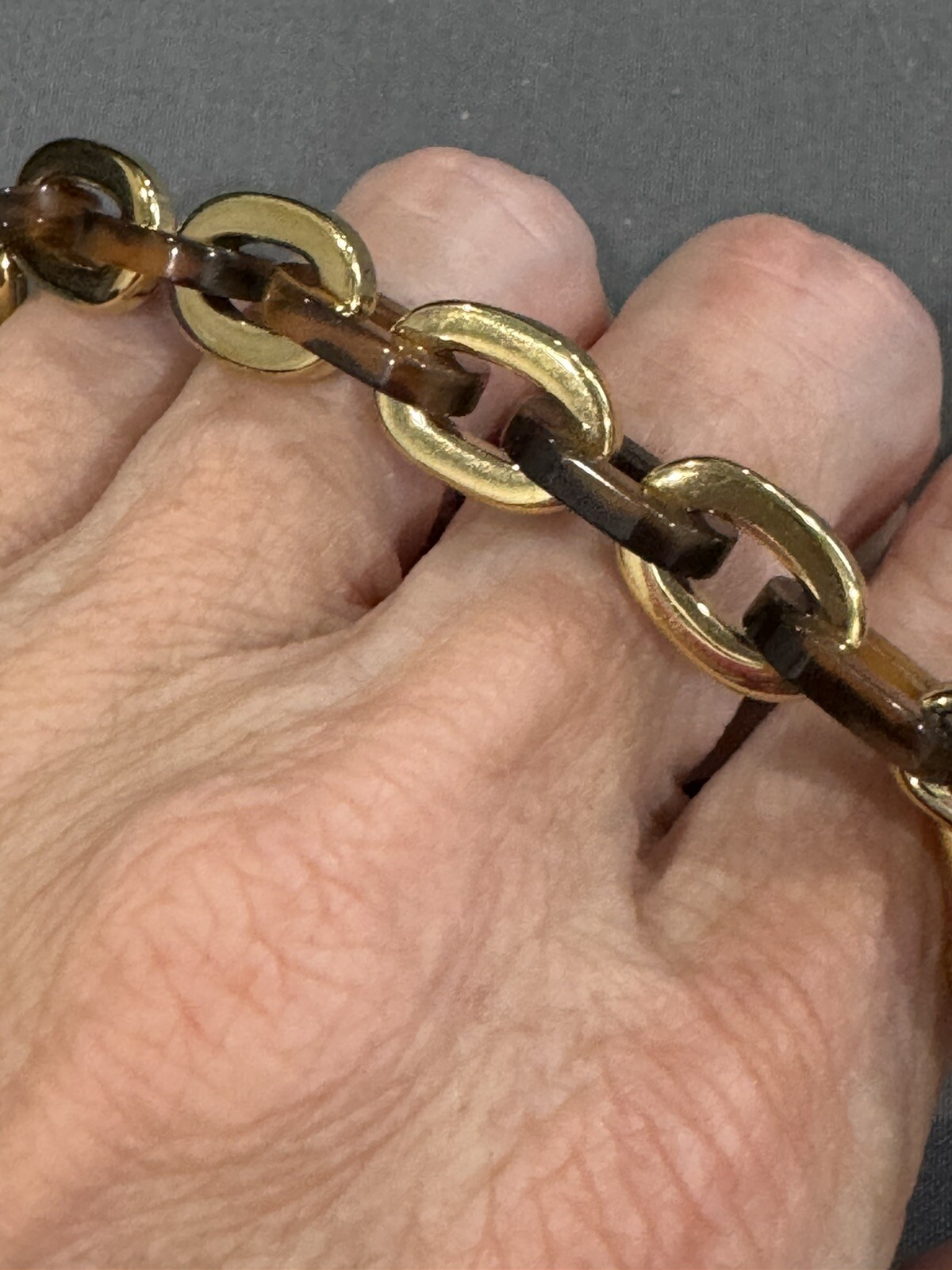 Modern Gold Tone Michael Kors Signed Lock Bracele… - image 4