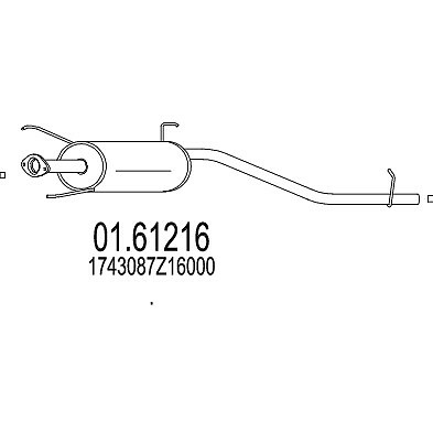 MTS 01.61216 Exhaust PIAGGIO Porter 1.3 16V 65bhp 10/2000 Onwards | eBay