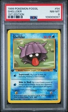 Pokemon Card Shellder 54/62 1st Edition Fossil Set 1999 PSA 8 NM-MT