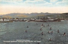 Greetings from Jamaica Kingston Harbour Showing Boys Diving for Coins postcard