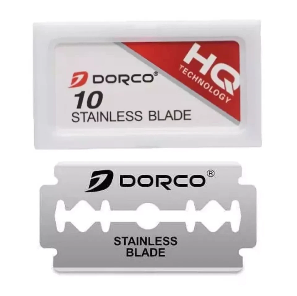 1000 Dorco Platnimun 红色剃刀刀片 - 10 包 100 = 1000 刀片 ST-301 — 第 2/3 张图片