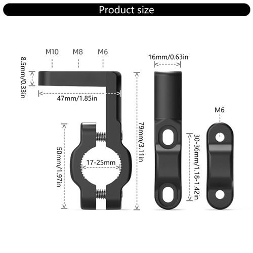 Adjustable Motorcycle Handlebar Accessory Motorcycle Handlebar Extension set - 第 8/11 張圖片