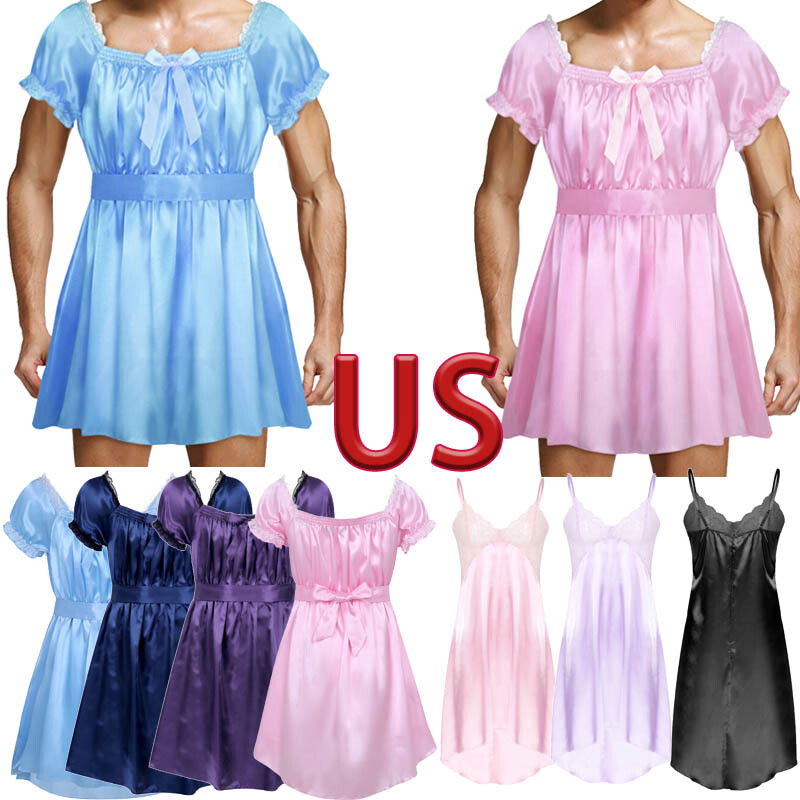 Set Di Lingerie Trasparente In Pizzo Sexy Per Sissy Da Uomo - Foto 10