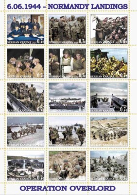 Stamp sheet Normandy Landings Operation Overlord Serbia unofficial issue