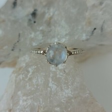RAINBOW MOONSTONE NATURAL GEMSTONE 925 STERLING SILVER JEWELRY RING 3 TO 12